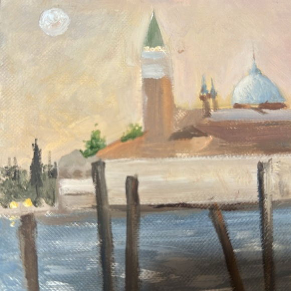 Hand painted beautiful scene of Venice done at location by friend for me. - Picture 6 of 8